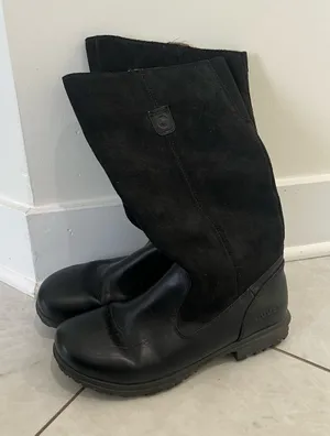 Bogs Black Suede Bobby Tall Boots Size 8 US thumbnail 1