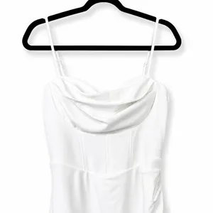 Lulus NWOT White Always Turning Heads Bustier Tulip Sweetheart Midi Dress Large thumbnail 6