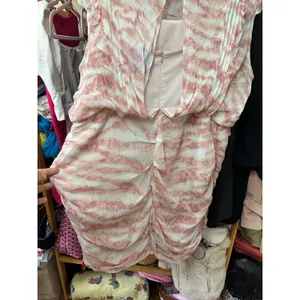 Allsaints Hali‎ Areias Mini Dress Size US 12 Pink White thumbnail 9
