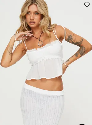 Princess Polly GABLE TOP WHITE - SIZE 12 thumbnail 2