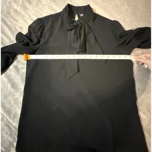 Zara Women Black Formal‎ Long Sleeve High Neck Blouse Size Lined Size Medium thumbnail 5