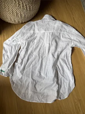LOFT x Camp Poosh White Linen Button-Down Shirt thumbnail 4