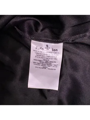 Reformation NWT SILK $148 Woman’s S Hanson Black Satin Button-Up Top Size Small thumbnail 7