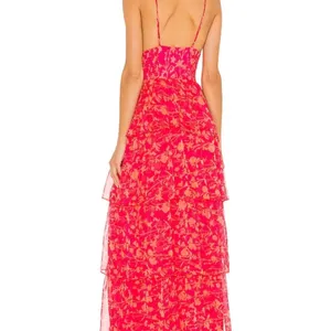 Amanda Uprichard Thaddea Maxi Dress ‎ Pink Floral Women's Dress thumbnail 3