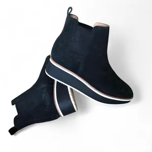 Antonio Melani Women's Black Suede Platform Chelsea Booties 7M thumbnail 1