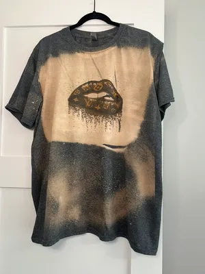 Gildan Lips Acid Wash T-shirt thumbnail 2