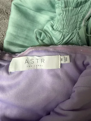 ASTR Lavender Strapless Lace Midi Dress with Side Slit thumbnail 8