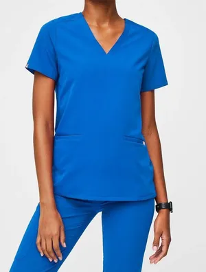 Figs Casma Three-Pocket Scrub Top Royal Blue Size Medium thumbnail 1