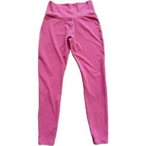 Alphalete Pink Leggings Crossover S M Workout Gym‎ Ankle Compression Soft Mesh thumbnail 3