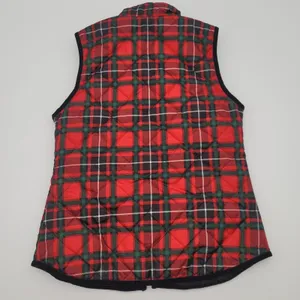 Old Navy Tartan Plaid Full Zip Quilted Vest Womens XS TP Classic Preppy Holiday thumbnail 5