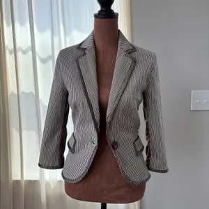 Lucy Paris Striped Blazer S Pinstripe Y2K Academia Preppy Fall Riding Jacket thumbnail 5