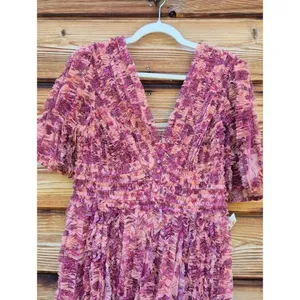 NWT Mac Duggal 8013 V-Neck Ruffled Mesh Dress Size 8 thumbnail 10