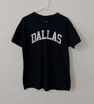 Dallas Graphic Tee Black Short Sleeve T Shirt Size Medium thumbnail 1