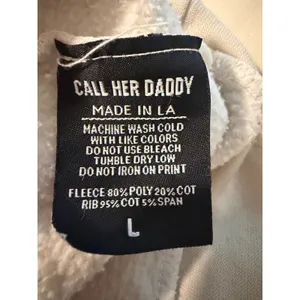 Call‎ Her Daddy Barstool Crewneck Sweatshirt Large Cream Health Wellness thumbnail 8