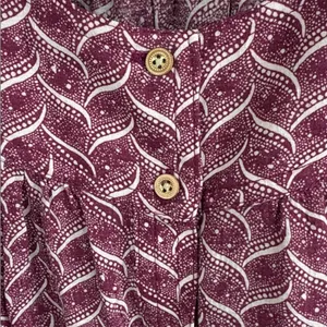 Like New Anthropologie Maeve Orli Bibbed Button Down Top Large thumbnail 6