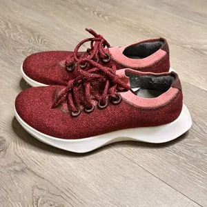 Allbirds Dasher Mizzle Wool Running Shoes Burgundy Womens Size 7‎ thumbnail 5