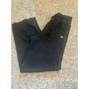 The Black Dog Womens XS Black Cotton Straight Leg‎ Sweatpants Drawstring Lounge thumbnail 2