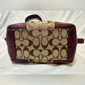 Coach Signature Monogram Canvas and Leather Hobo Shoulder Crossbody bag thumbnail 5