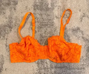 Aerie  Bright Orange Lace Bra thumbnail 1