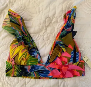 Aerie Multicolor Tropical Bikini Top thumbnail 1