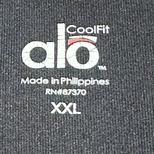 ALO Yoga Sleeveless CoolFit Athletic‎ Tank Top Black Workout Zipper Pocket XXL thumbnail 6