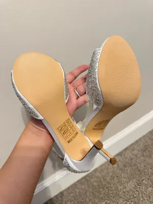 David's Bridal Crystal-Detailed Peep-Toe Shooties STYLE# NELIA 8.5 thumbnail 10