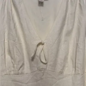 Joie Linen Blend Midi Dress L Ivory Floral Coastal Resort Summer Linen Blend‎ thumbnail 7