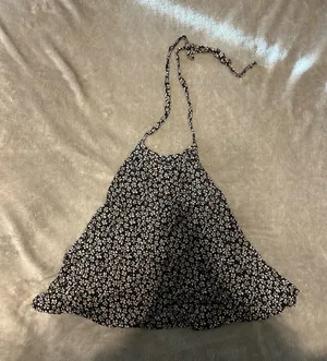 Brandy Melville Floral Halter Crop Top thumbnail 1