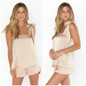SHOW ME YOUR MUMU Makeup Tank In Champagne Luxe Satin thumbnail 2