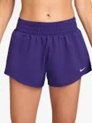 Nike Women's One Dri-FIT Mid Rise 3" Purple Running Shorts Size XS Activewear thumbnail 1
