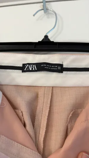 Zara business pants pink thumbnail 2