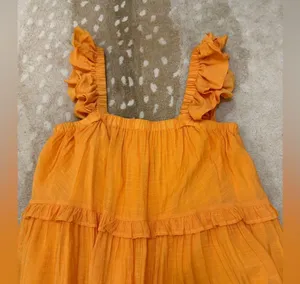 La Lavon bright orange ruffle tiered sundress women’s size large thumbnail 5