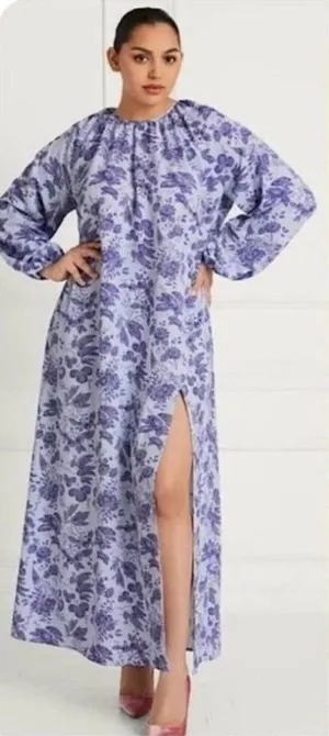 HILL HOUSE‎ Lilac Tonal Floral The Simone Dress NWT Size Large thumbnail 1