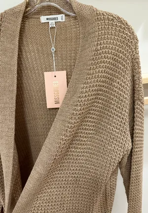 Knitted Cardigan Tan thumbnail 3