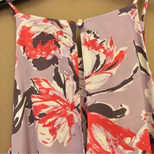 Pink Lily Floral High square‎ Halter Neck Dress Purple Medium thumbnail 5