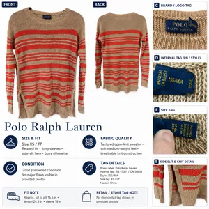 854 Polo Ralph Lauren XS Coastal Preppy Striped Knit Sweater thumbnail 13