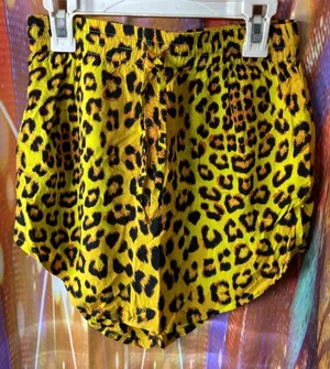 One Teaspoon Yellow & Black Leopard Print Mini Skirt✨ thumbnail 1
