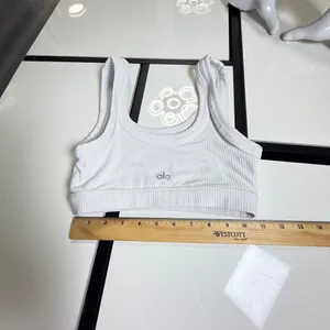 🤍 Alo Yoga Ribbed Wellness Bra - White | Size XS thumbnail 7