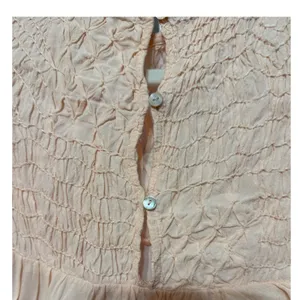Free People Smocked in Time‎ Romantic Billowy Peach Pink Ethereal Top Sz Small thumbnail 12