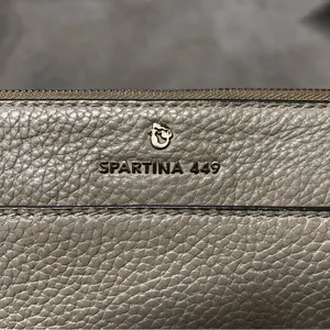 Siren Sophie Wristlet Taupe by Spartina 449 Leather Zip thumbnail 3