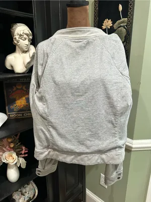 Marrakech by Anthropologie Gray Knit French Terry Moto Jacket – Size Small thumbnail 11