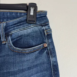 Judy Blue Skinny Fit Dark Wash Blue Stretch Denim Jeans Distressed Detais sz 28 thumbnail 7