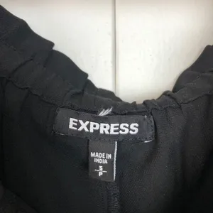 Express Off The Shoulder Flare Sleeve Top Black thumbnail 2