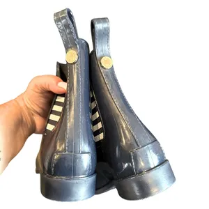 London Fog Piccadilly Blue White Ankle Waterproof Rain Booties 10 thumbnail 6