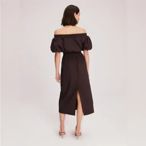 ALC Frank Adena Puff Sleeve Dress Medjool, Size 6 thumbnail 2