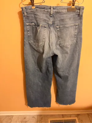 AG Adriano Goldschmeid Saige High Rise Wide Leg Raw Hem Jeans thumbnail 6