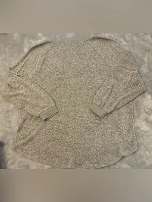 Women’s Cato Brand Soft V-Neck Long Sleeve Tunic - Gray Size X-LARGE thumbnail 5
