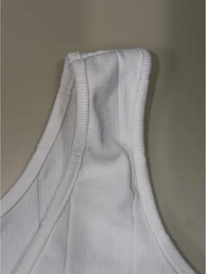 PrettyLittleThing White Ribbed Crop Tank Top Women’s US 12 NWT thumbnail 5