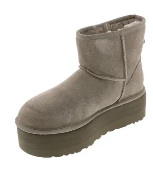 NWT UGG Classic Mini Platform Boot Ankle Bootie 1134991 Smoke Plume Gray 5M thumbnail 1