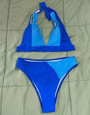SHEIN blue bikini thumbnail 1